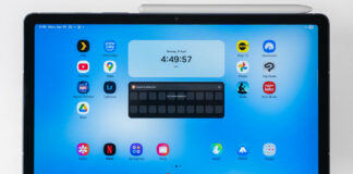 Samsung Galaxy Tab S10 FE in landscape mode.