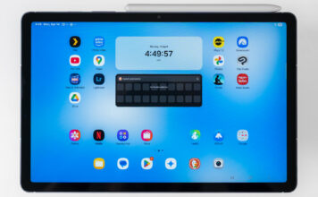 Samsung Galaxy Tab S10 FE in landscape mode.