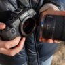 Canon camera with lens unattached.