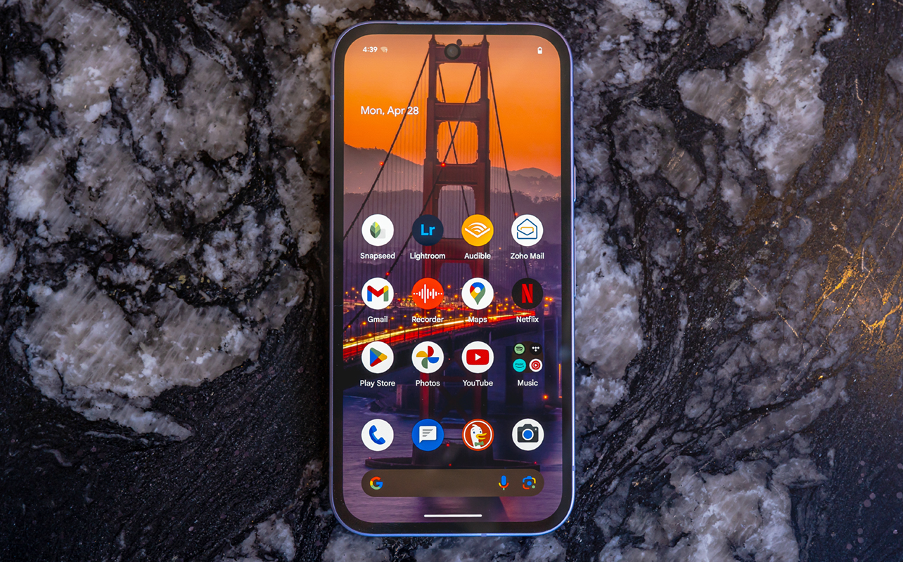 Home screen on Google Pixel 9a.