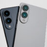 The Samsung Galaxy S25 Edge in titanium black and titanium silver.