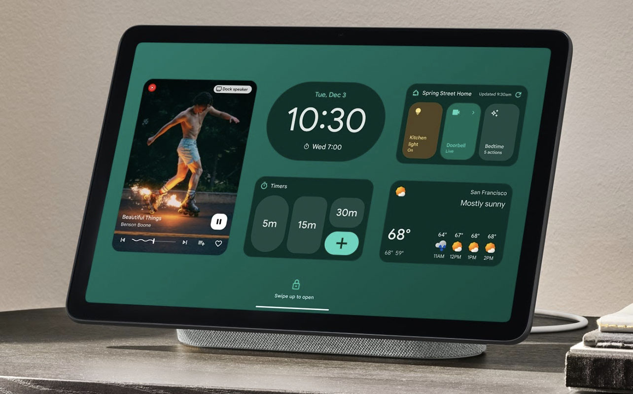The Google Pixel Tablet on a desk