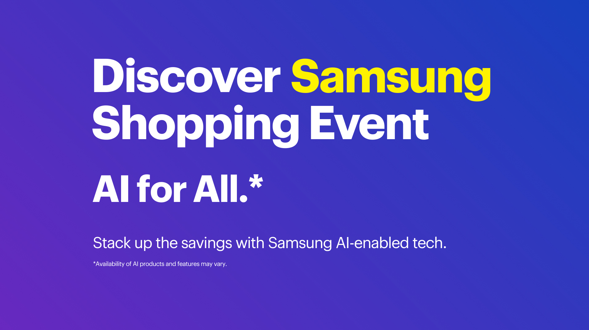 Discover Samsung Shopping Event