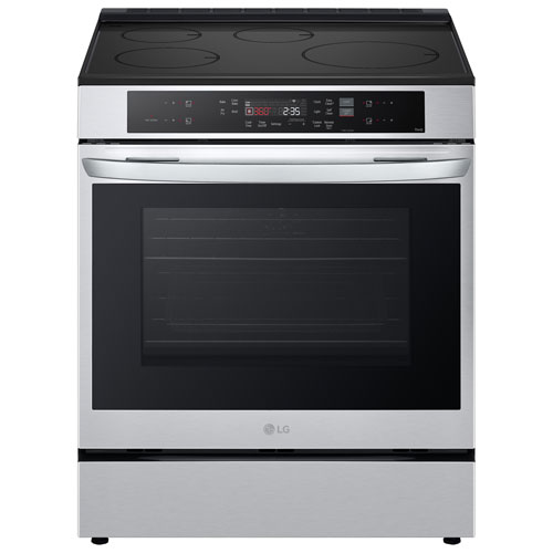 rabais sur la Cuisinière à induction intelligente encastrable avec convection véritable et friture à l'air 6,3 pi³ 30 po de LG
