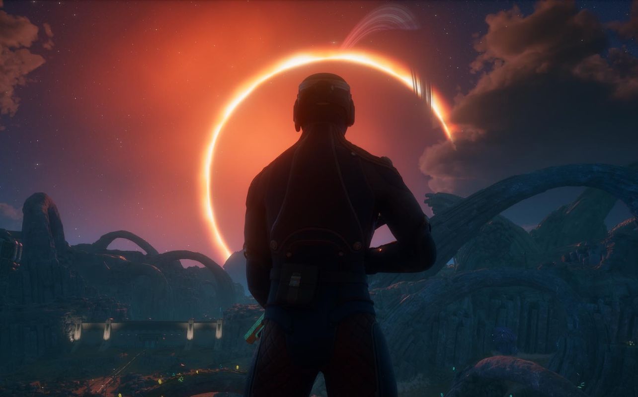 L'ombre du personnage dans The Outer Worlds