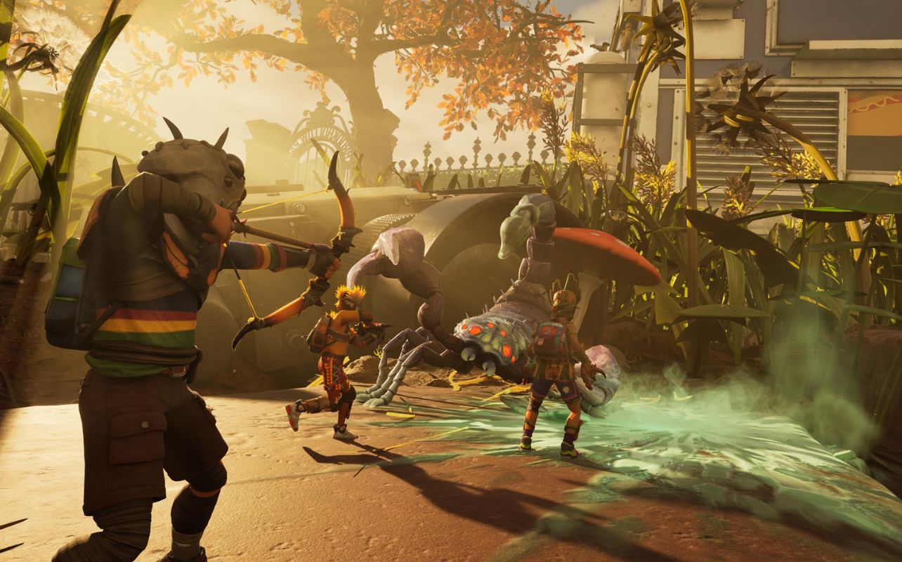 Combat dans Grounded 2 avec un arc et des flèches