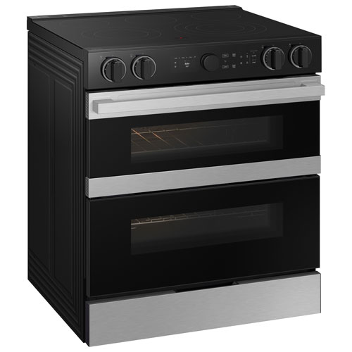 Save on the Samsung 30" 6.3 Cu. Ft. Double Oven 5-Element Slide-In Electric Air Fry Range - Stainless Steel