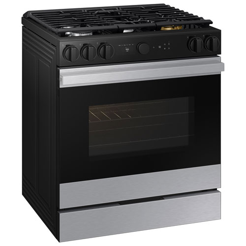 rabais sur la Cuisinière gaz encastrable 5 brûleurs convection véritable 6 pi³ 30 po BESPOKE de Samsung