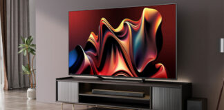 Hisense QLED TV in a living room set-up