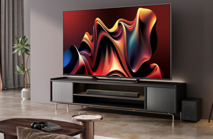 Hisense QLED TV in a living room set-up