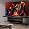 Hisense QLED TV in a living room set-up