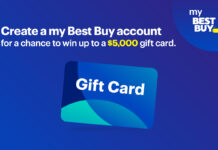 Create a My Best Buy account for a chance to win up to a $5,000 gift card