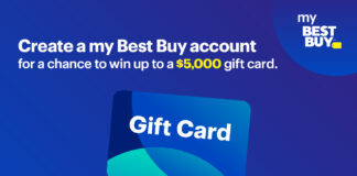 Create a My Best Buy account for a chance to win up to a $5,000 gift card