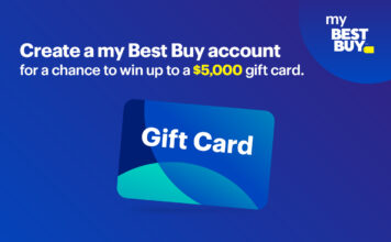 Create a My Best Buy account for a chance to win up to a $5,000 gift card