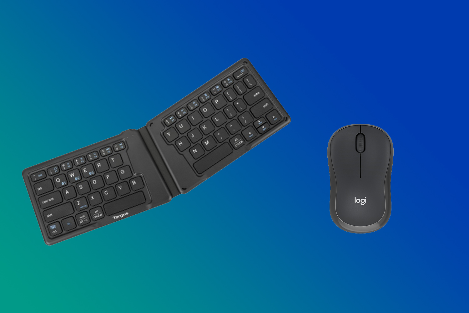 Targus foldable keyboard and Logitech wireless mouse