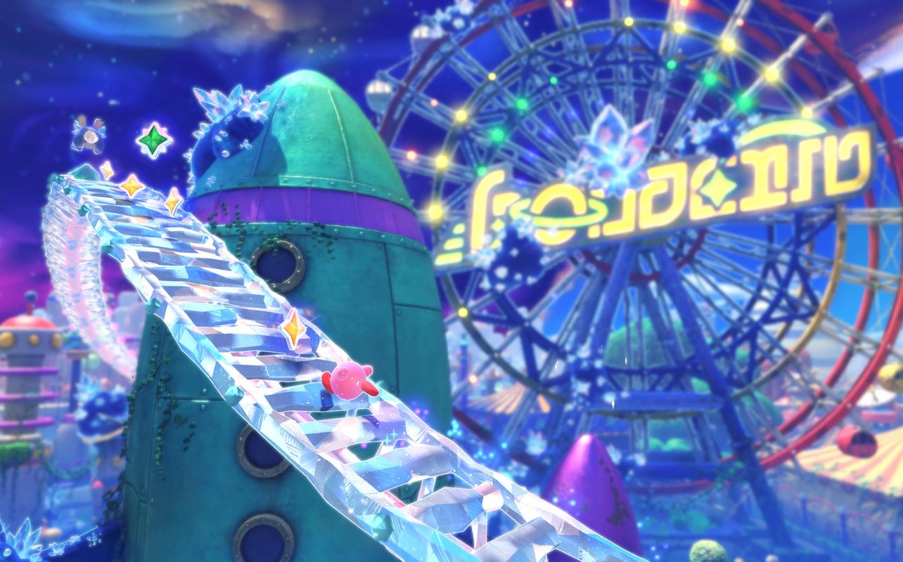 Scene from Kirby and the Forgotten Land + Star-Crossed World (Switch 2)
