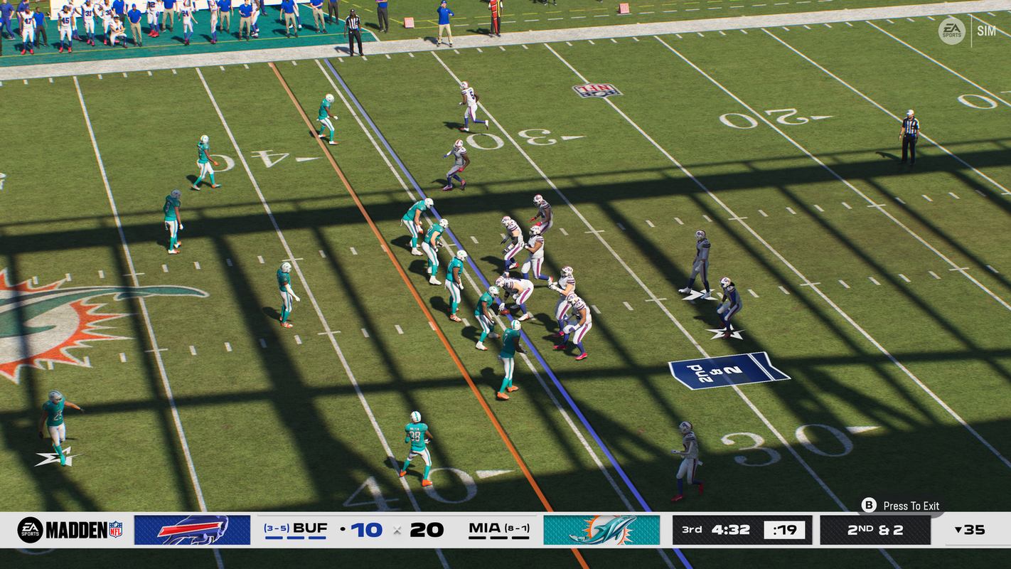 Madden NFL 26 game between Buffalo and Miami.