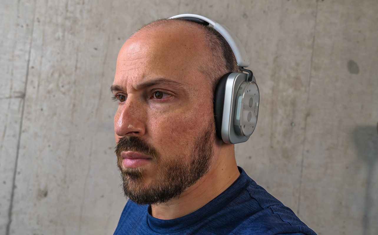Wearing Nothing Headphone (1) indoors.