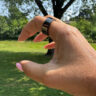 Ultrahuman Ring Air on finger outside