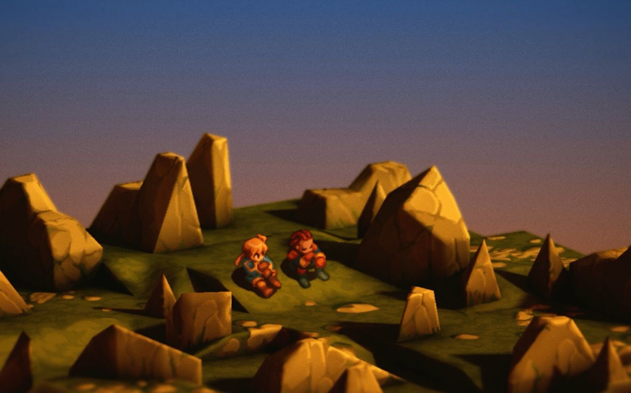 Ramza Beoulve, a young noble who finds himself pulled into the War of the Lions sitting along side his friend in Final Fantasy Tactics - The Ivalice Chronicles.