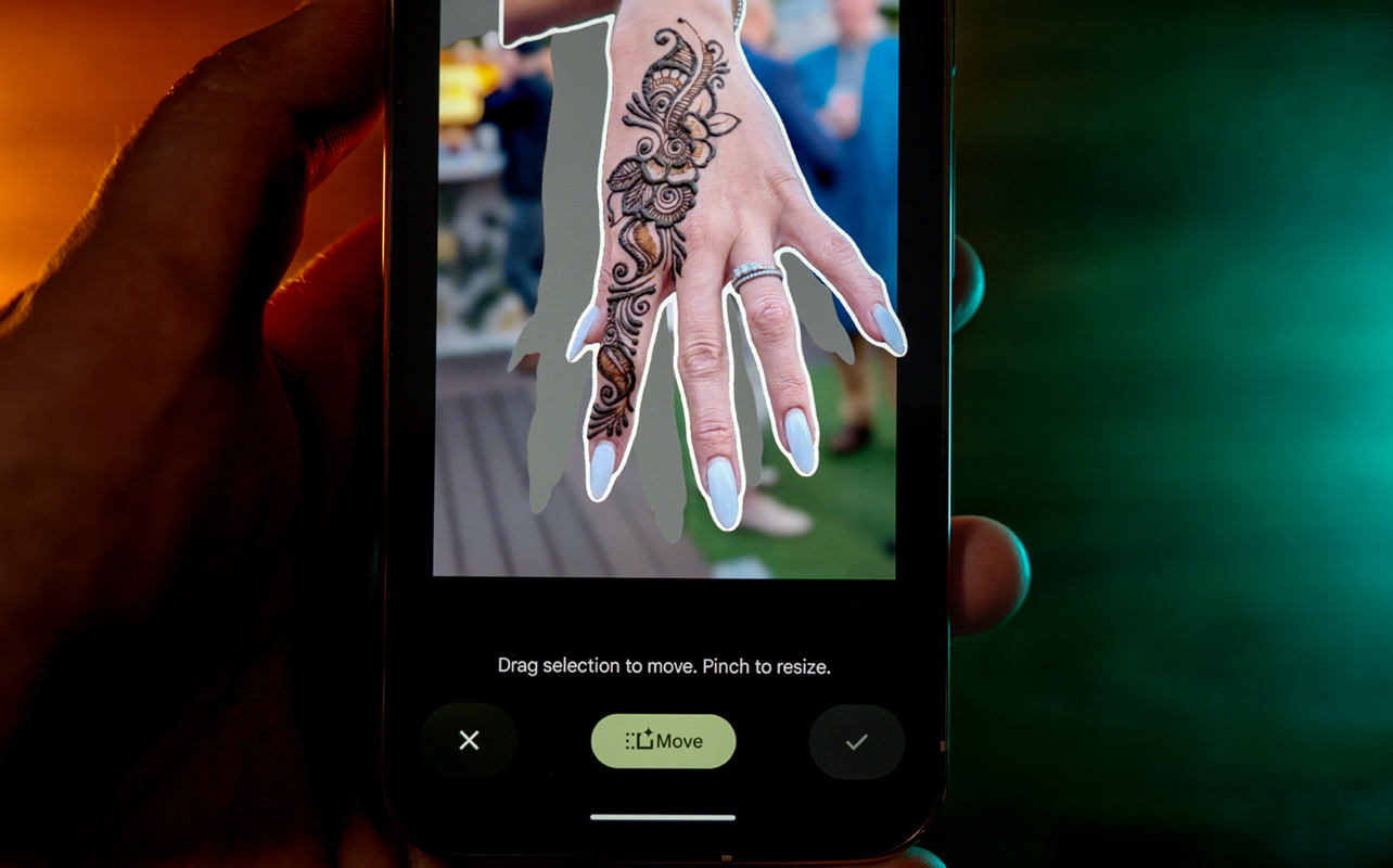 AI editing features on the Google Pixel 10 Pro XL.