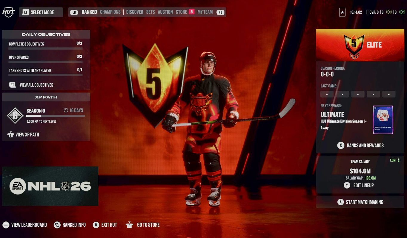 Une scène tirée de mode ÉRH dans NHL 26.
