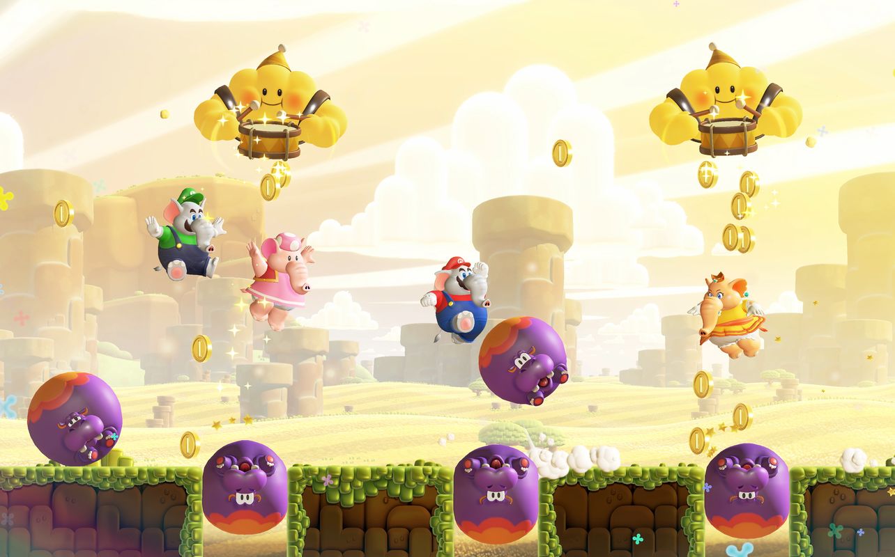 Capture d'écran de Super Mario Bros. Wonder – Switch 2 Edition + Meetup in Bellabel Park, présenté lors du Nintendo Direct de septembre 2025