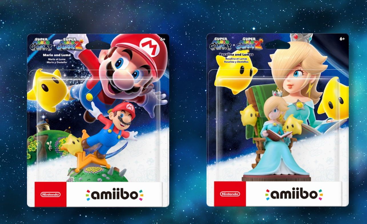 Les amiibo Mario et Luma et Rosalina et Luma présentés lors du Nintendo Direct de septembre 2025