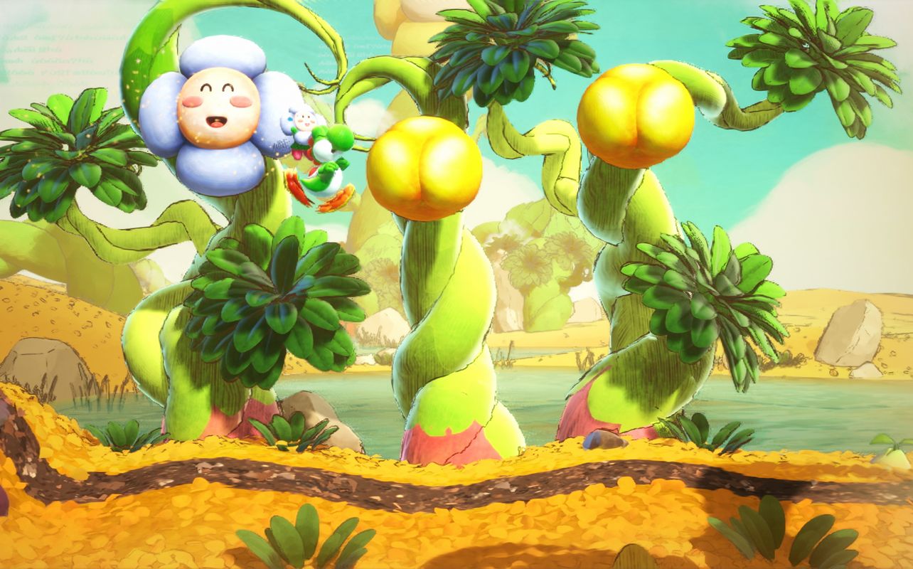 Capture d'écran de Yoshi and the Mysterious Book, présenté lors du Nintendo Direct de septembre 2025