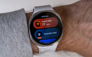 Samsung Galaxy Watch8 showing new tile system.