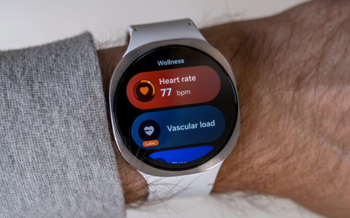 Samsung Galaxy Watch8 showing new tile system.