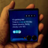 Now Brief screen on the Samsung Galaxy Z Flip7 at night.