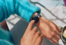 A Google Pixel Watch 4 o a wrist.