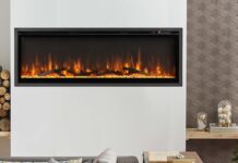 Built in wall mounted electric fireplace