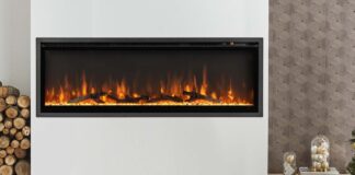 Built in wall mounted electric fireplace
