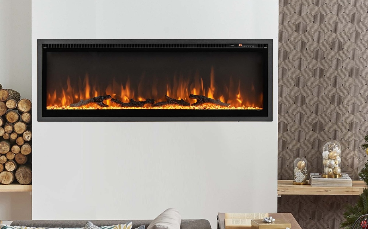 Built in wall mounted electric fireplace