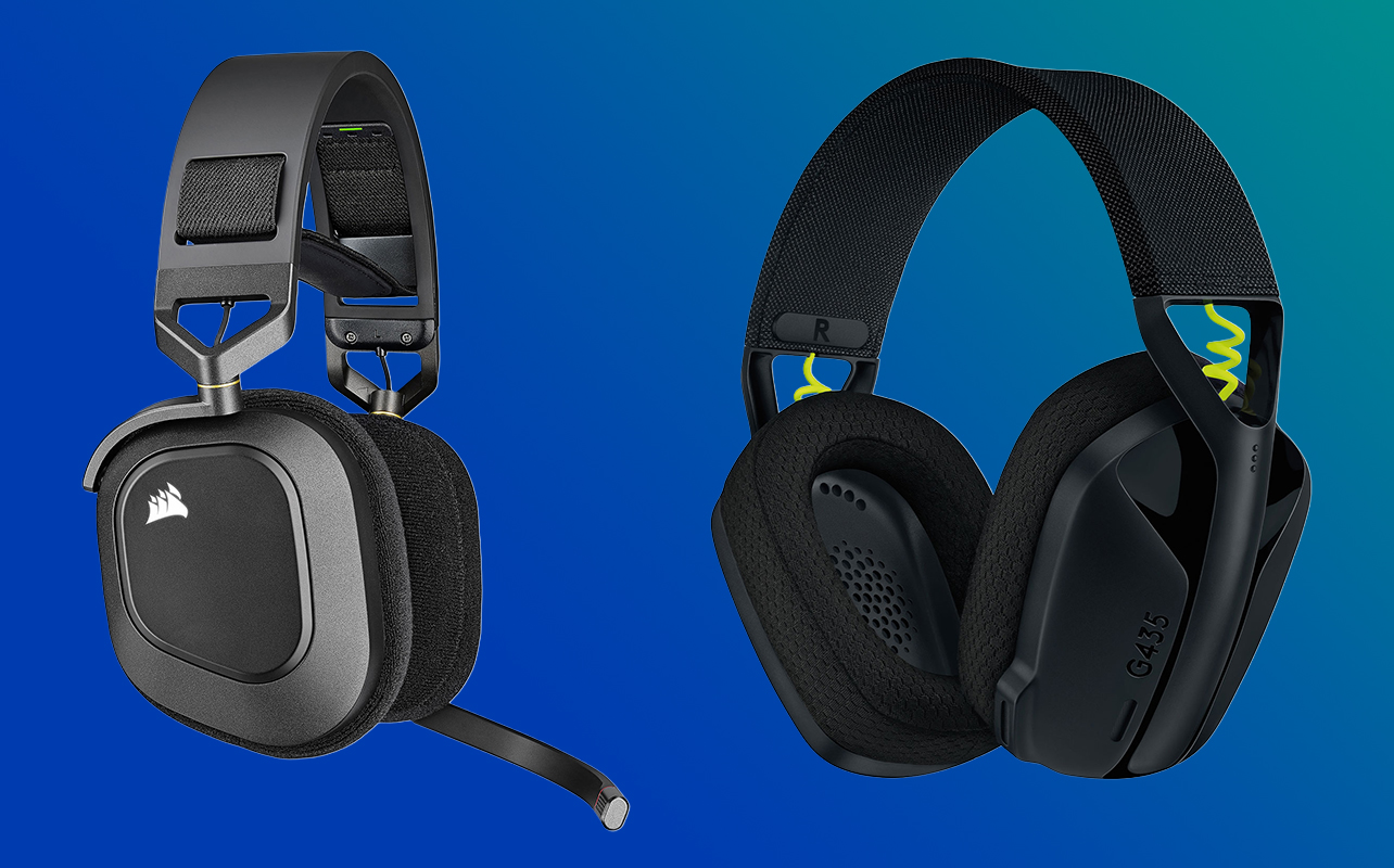 Logitech and Corsair headphone