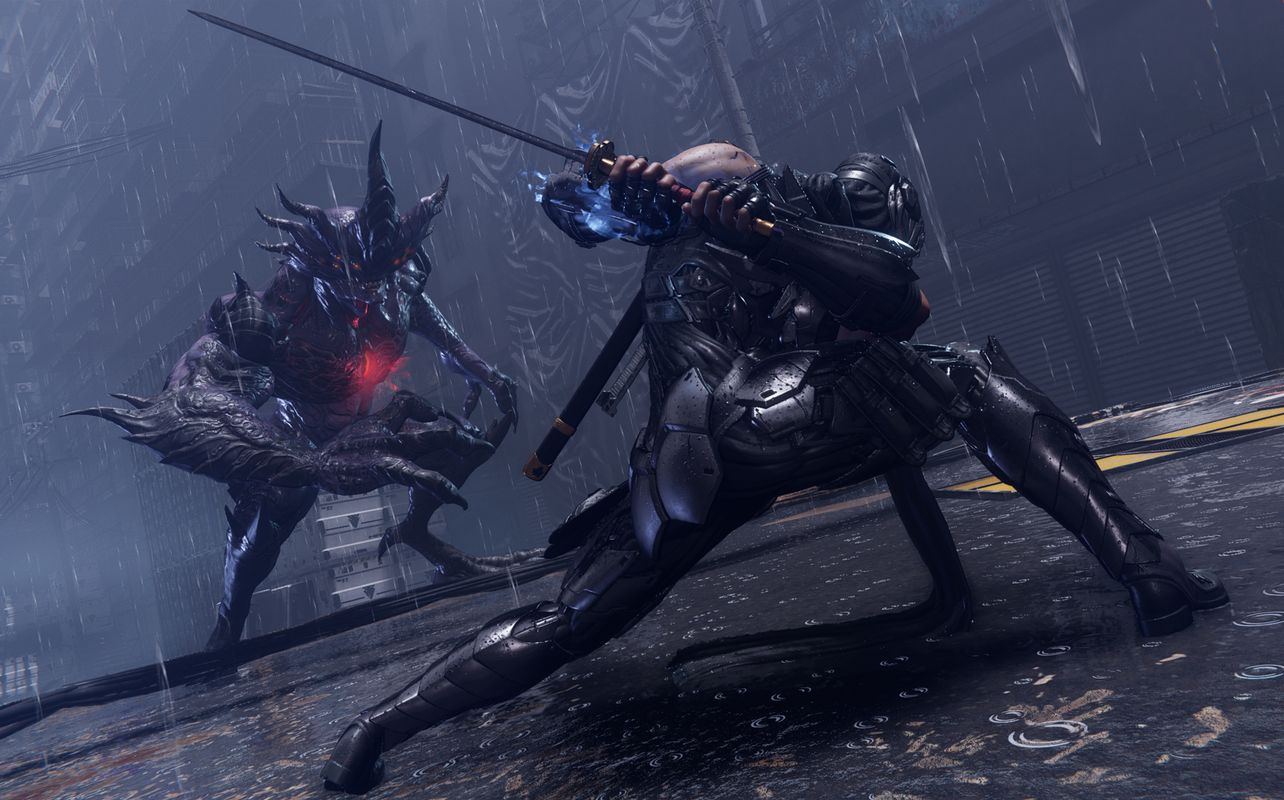 Scene from Ninja Gaiden 4 entering a boss battle.