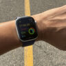 Apple Watch Series 11 on a wrist logging a walking workout.