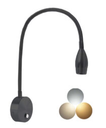 A gooseneck LED wall reading light.