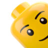 Forest Row, United Kingdom - May 5th 2015: large Lego head display figure. Shot in home studio on white.