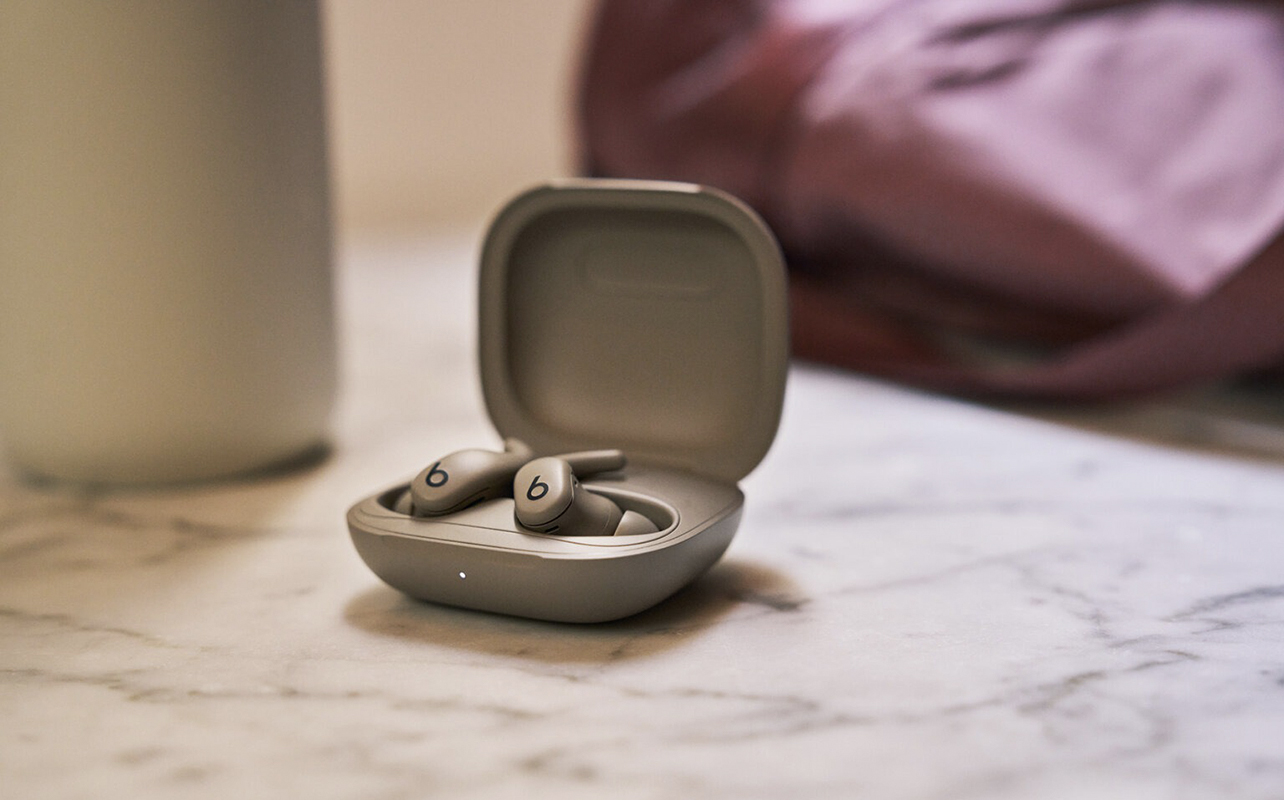 Powerbeats Fit in their case.