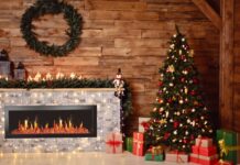 2025 New Litedeer Homes Latitude II 58-inch Wall-Mounted Smart Electric Fireplace with Crackling Sounds, Multi-Flame Style, APP Reflective Amber Glass - ZEF58VA