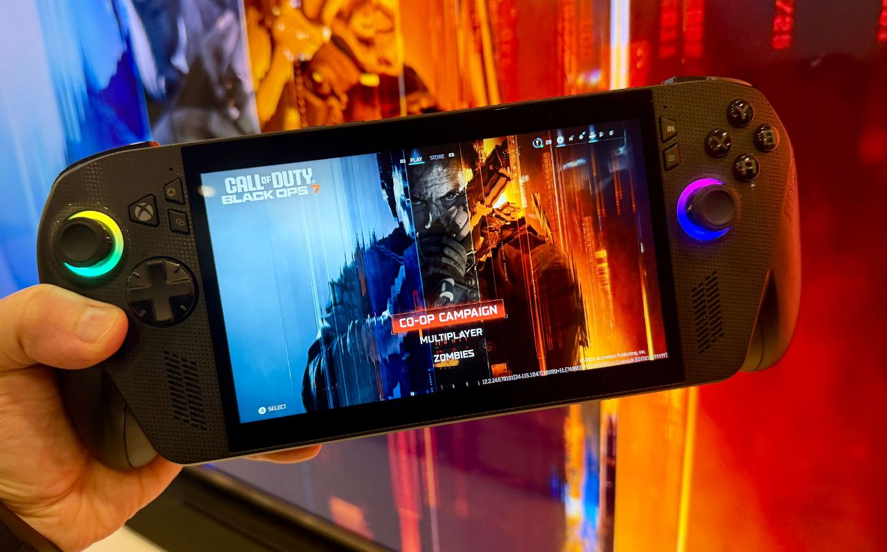 ASUS ROG Xbox Ally X with Call of Duty Black Ops 7 on the display.