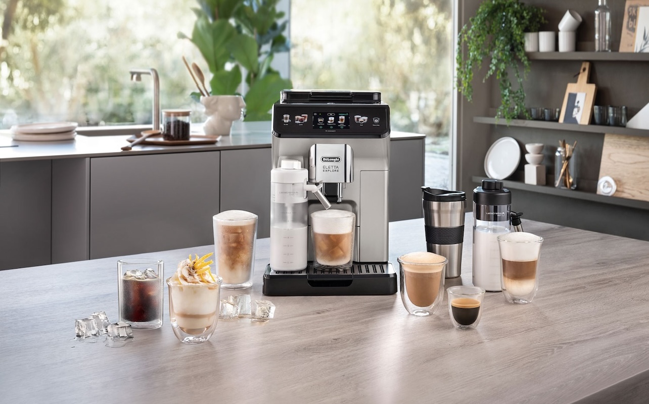 De'Longhi Eletta Explore Automatic Espresso Machine with Frother & Coffee Grinder - Silver