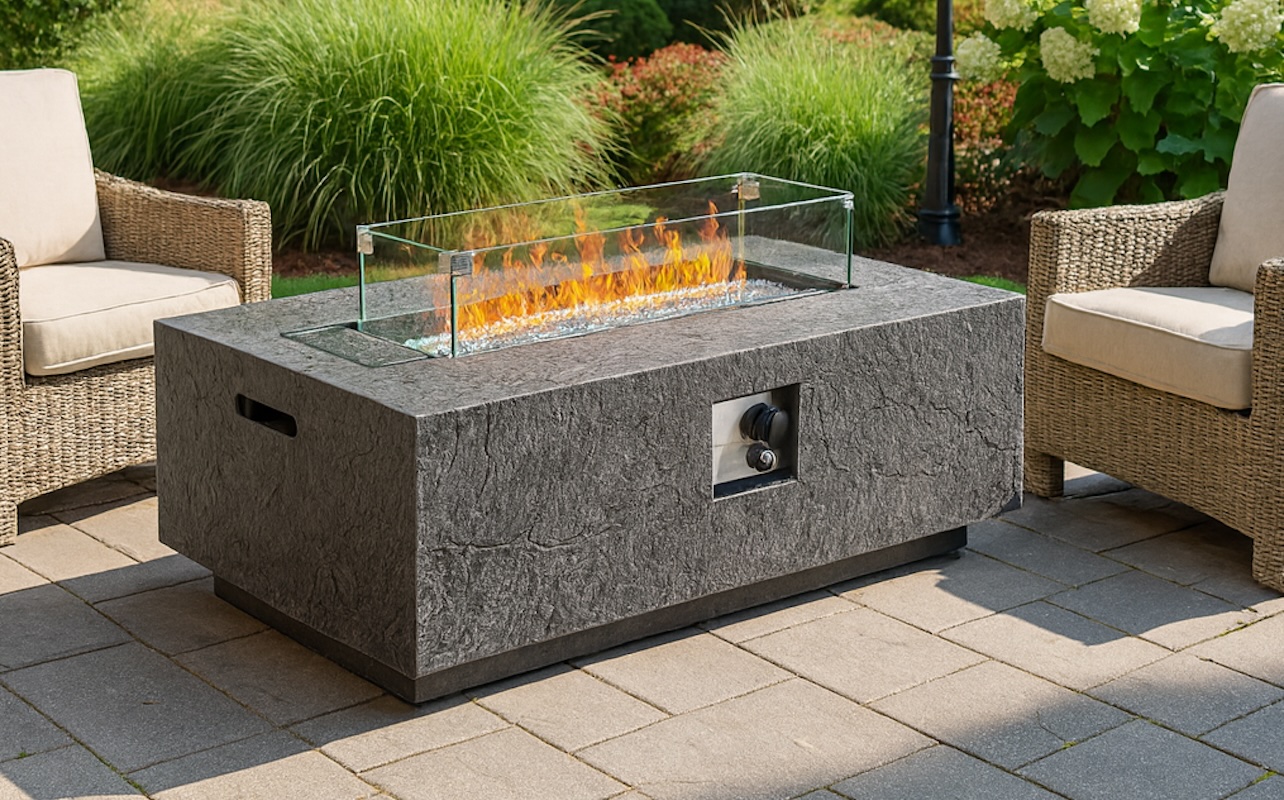 Fireplace safety fire pit table