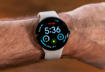 Home screen on the Google Pixel Watch 4.