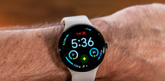 Home screen on the Google Pixel Watch 4.