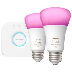 Philips Hue A19 Smart LED Light Bulb Starter Kit with Bridge