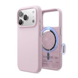 Étui magnétique en silicone Elago pour iPhone 17 Pro Max de 6,9 po - Compatible avec MagSafe, matériau en silicone liquide de qualité supérieure, couvercle de protection, antichoc (lilas pâle)